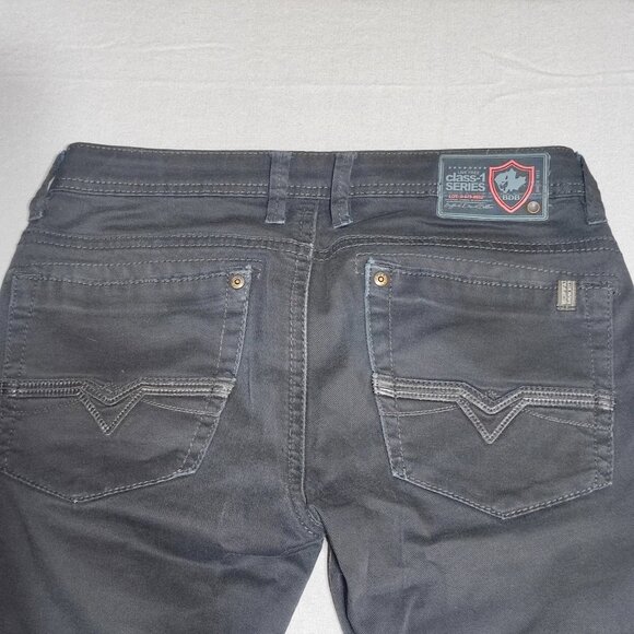 Buffalo David Bitton Rock for Freedom denim men's size W29/34 black Semmor Slim - Picture 4 of 14